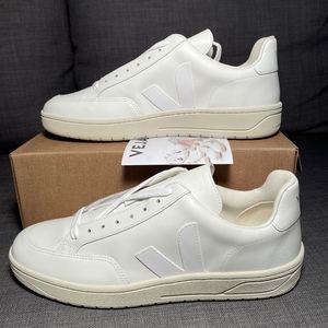Veja V-12 Leather Extra-White Men's Size 12